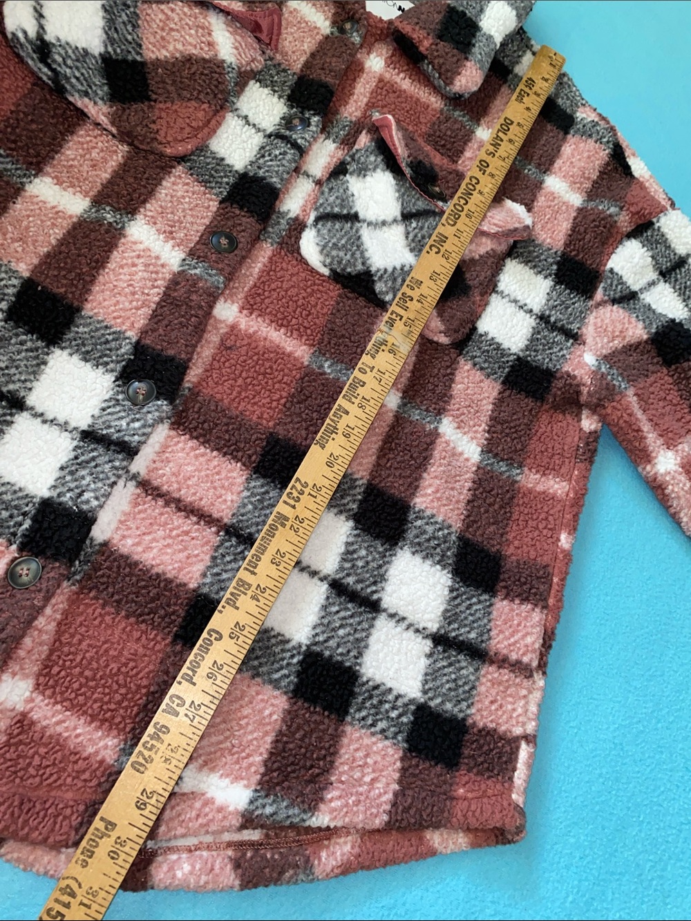 FASHION NOVA Feels Like Fall plush plaid button up jacket shacket NEW size 3X - Picture 9 of 11